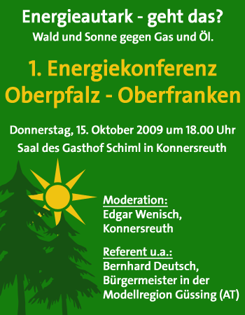 Energiekonferenz Oberfranken-Oberpfalz am 15.10.2009